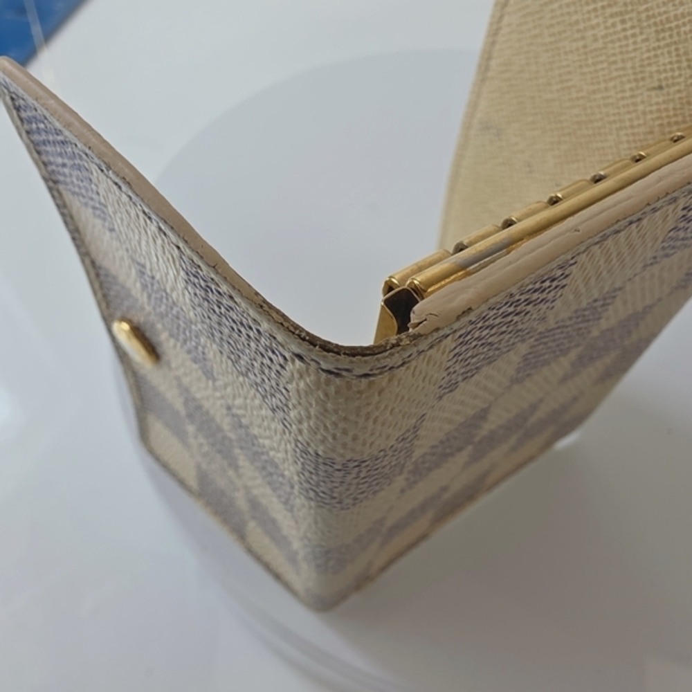 Louis Vuitton Damier Azur 6‎ Key Card Holder Monogram Gray Beige Cream - Picture 12 of 16